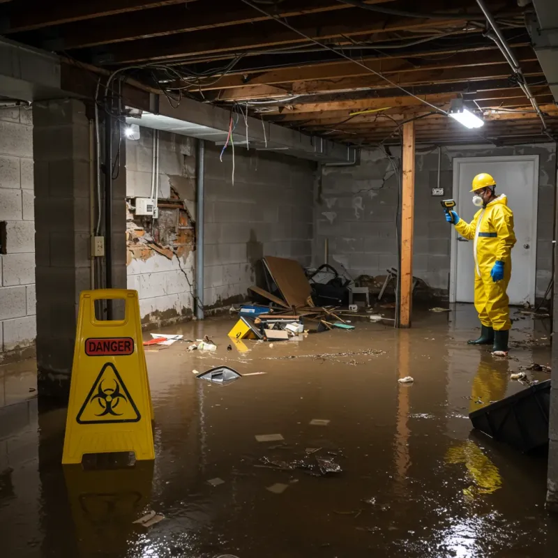 Flooded Basement Electrical Hazard in Williston, ND Property